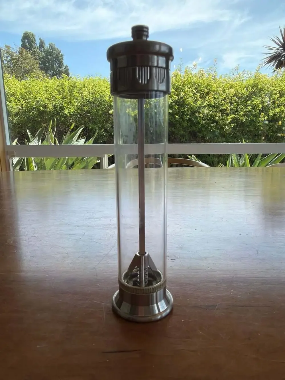 Olde Thompson Art Deco Style Tall‎ Acrylic and Chrome Pepper Mill Grinder